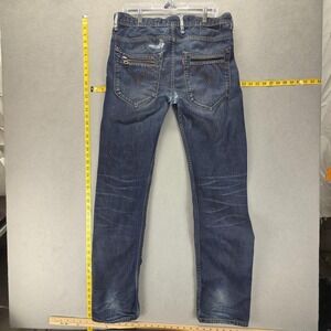 Vintage Levis 504 Jeans Mens 33x34 Blue Straight Engineered Zip Pocket Dark Wash